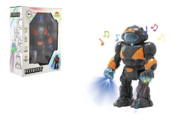 Robot chodící 22cm na baterie se světlem se zvukem